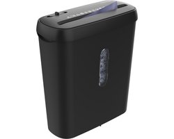 Papierversnipperaar Voor Thuis - Compacte Papiervernietiger 8 Liter - Vernietigt 6 Vel - Stroken P2 - Zwart - Vivid Green