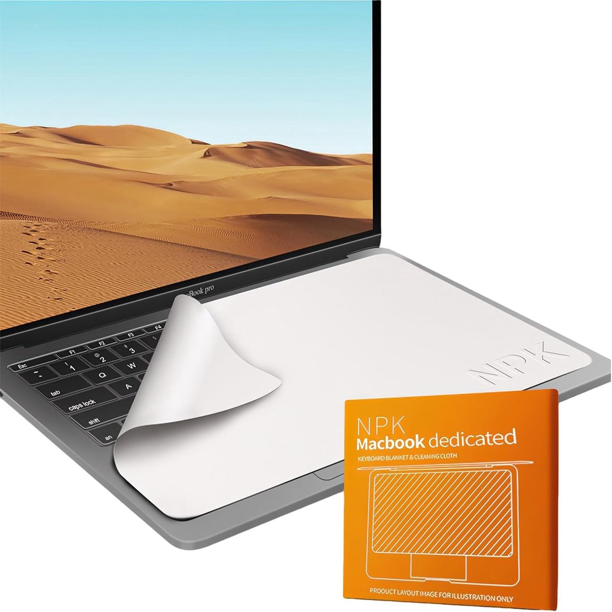 Keyboard Print Protection - Laptop Keyboards en Displays Beschermset - Microfiber Schoonmaakdoek (34 x 22.5 cm) voor MacBook Pro 15" en 16" - Dell XPS - HP Envy en Meer