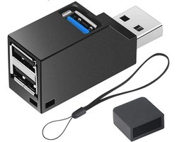 USB 3.0 Hub met 3 Poorten - USB Dock, Data Hub, USB-verdeler, USB-adapter voor PC & Compatibele Apparaten