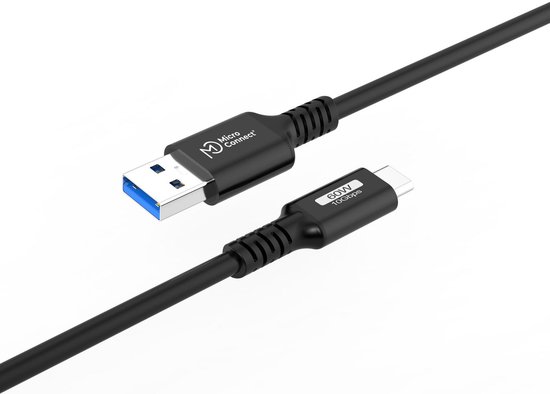 Câble USB Microconnect USB3.2CC01.5 USB 3.2 Gen 2 (3.1 Gen 2) 0 m USB A USB C Zwart