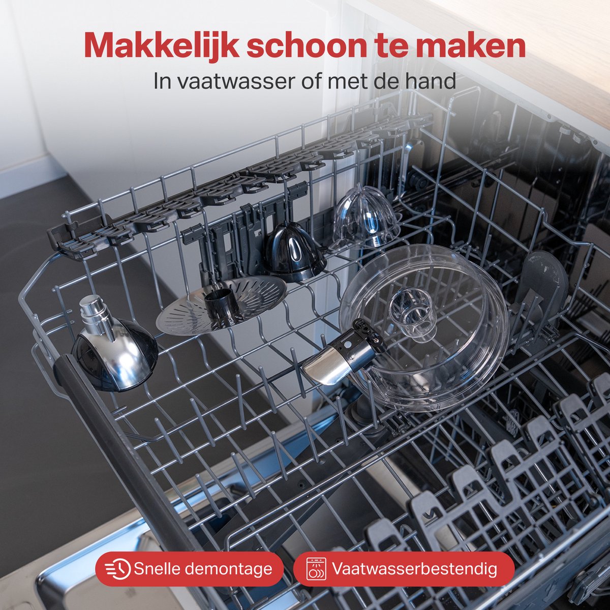AoraKitchen Citruspers - Sinaasappelpers Elektrisch - 600ML - Citroenpers - 160W - Sapcentrifuge - 2 Perskegels thumbnail 5