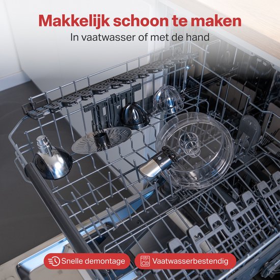AoraKitchen Citruspers - Sinaasappelpers Elektrisch - 600ML - Citroenpers - 160W - Sapcentrifuge - 2 Perskegels van Merkloos — afbeelding 5
