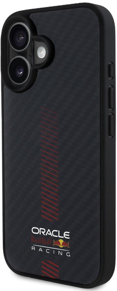Red Bull Racing iPhone 16 Backcover hoesje Magsafe - Carbon Fiber - Powerbar - Zwart van Red Bull Racing — afbeelding 2