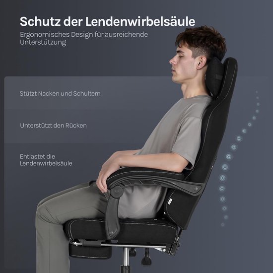 Gamingstoel Novihome ProMaster X1 met Massagefunctie - - Gamingstoel - €665,00