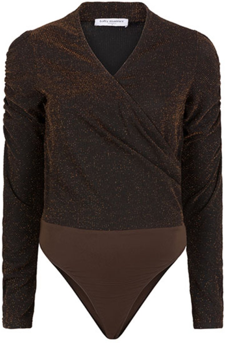 Lofty Manner T-shirt Body Everly Qk403 200 Brown Dames Maat - M