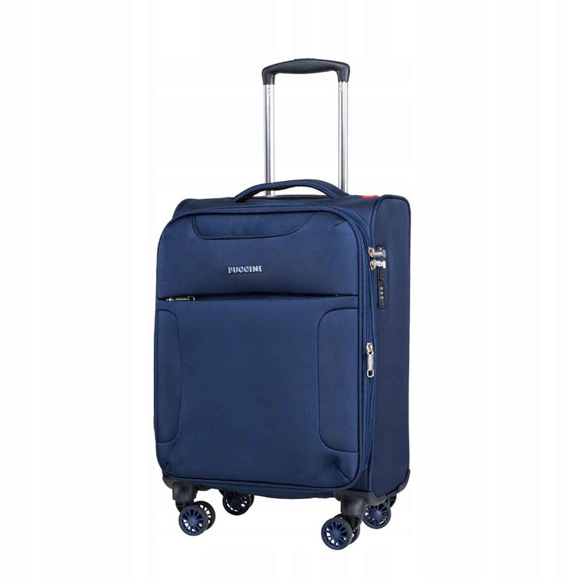 Puccini handtaskoffer, lichtgewicht polyester, 55cm, 30L, marineblauw