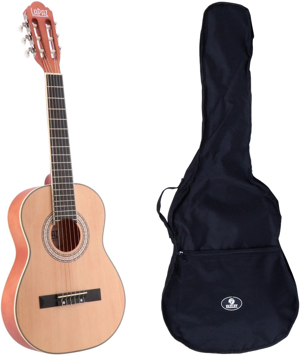 LaPaz C30N klassieke gitaar 3/4-formaat naturel + gigbag