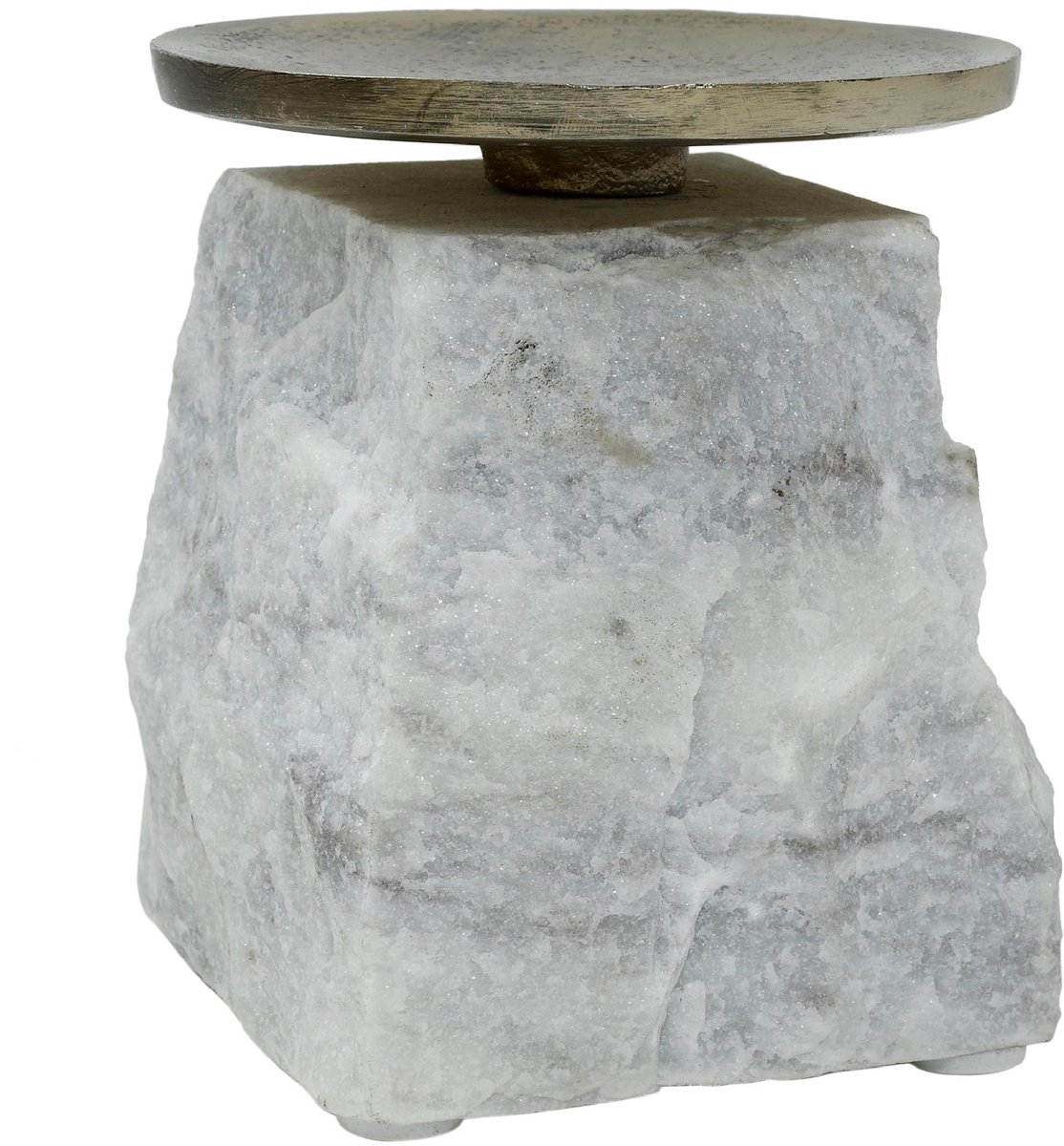 PTMD Kandelaar Nimo - Wit - 9x9x11cm