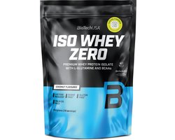 BioTech USA BioTech USA BioTechUSA Iso Whey Zero Premium wei-eiwitisolaat Grasgevoerd Enzymvrij Suiker- en glutenvrij, 454 g, Kokosnoot