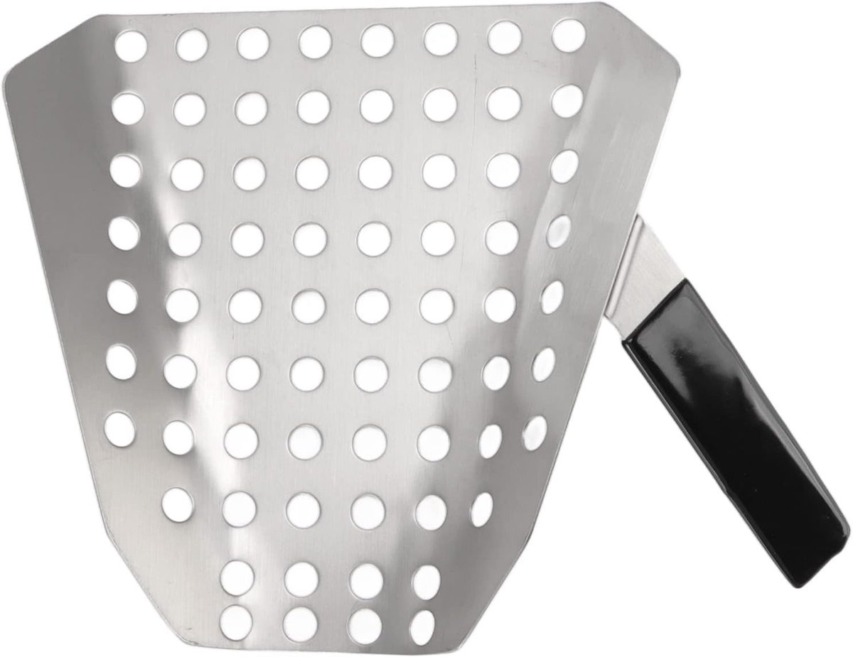Ergonomische RVS Popcorn Shovel - Friet Schep met Handgreep en Gaten - Snelle Vultool voor Tassen, Dozen, Cinema, Winkel