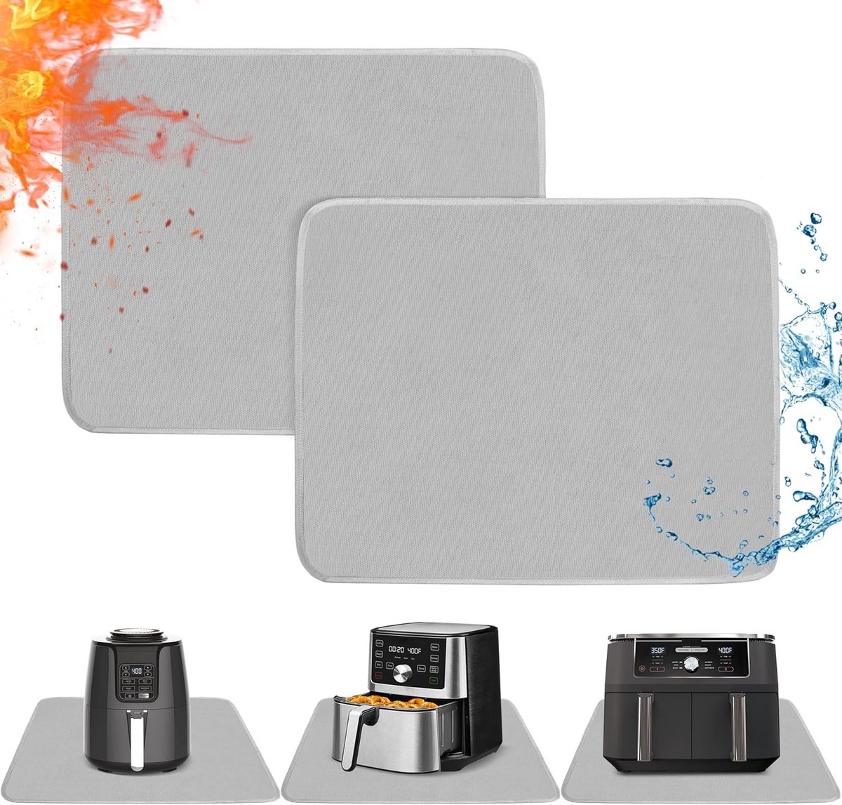 Hittebestendige mat 16x20 inch voor airfryer en keukenapparaten