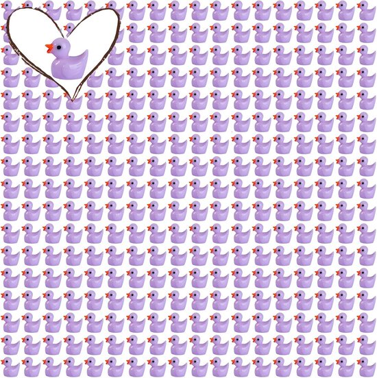400 Pièces Mini Canards en Résine Violet - Décoration pour Jardin Miniature, Aquarium et Terrarium