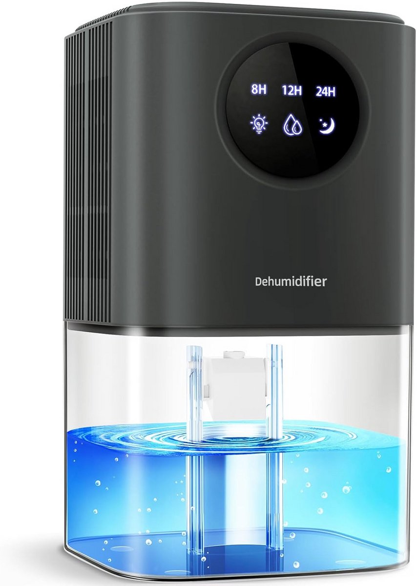 Stille Draagbare Luchtontvochtiger Elektrisch met LED-Verlichting Timer Automatisch Uitschakelen voor Badkamer Kamer Kelder