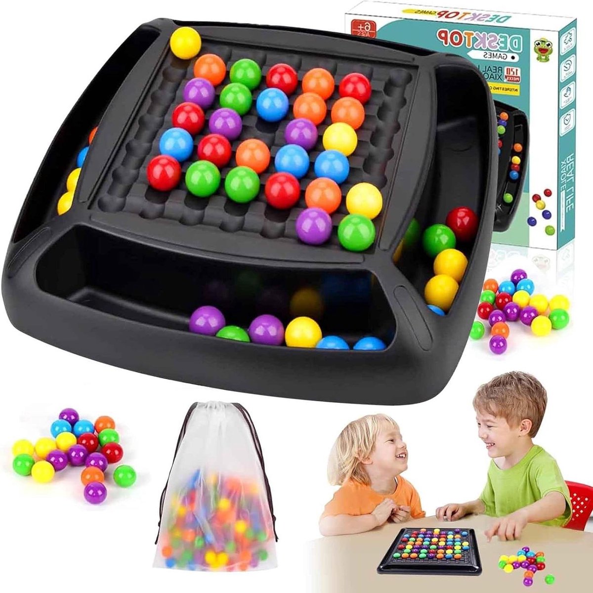 Ronte - Schaakbord dubbel duel en regenboogbal spel voor gezelschapsspellen