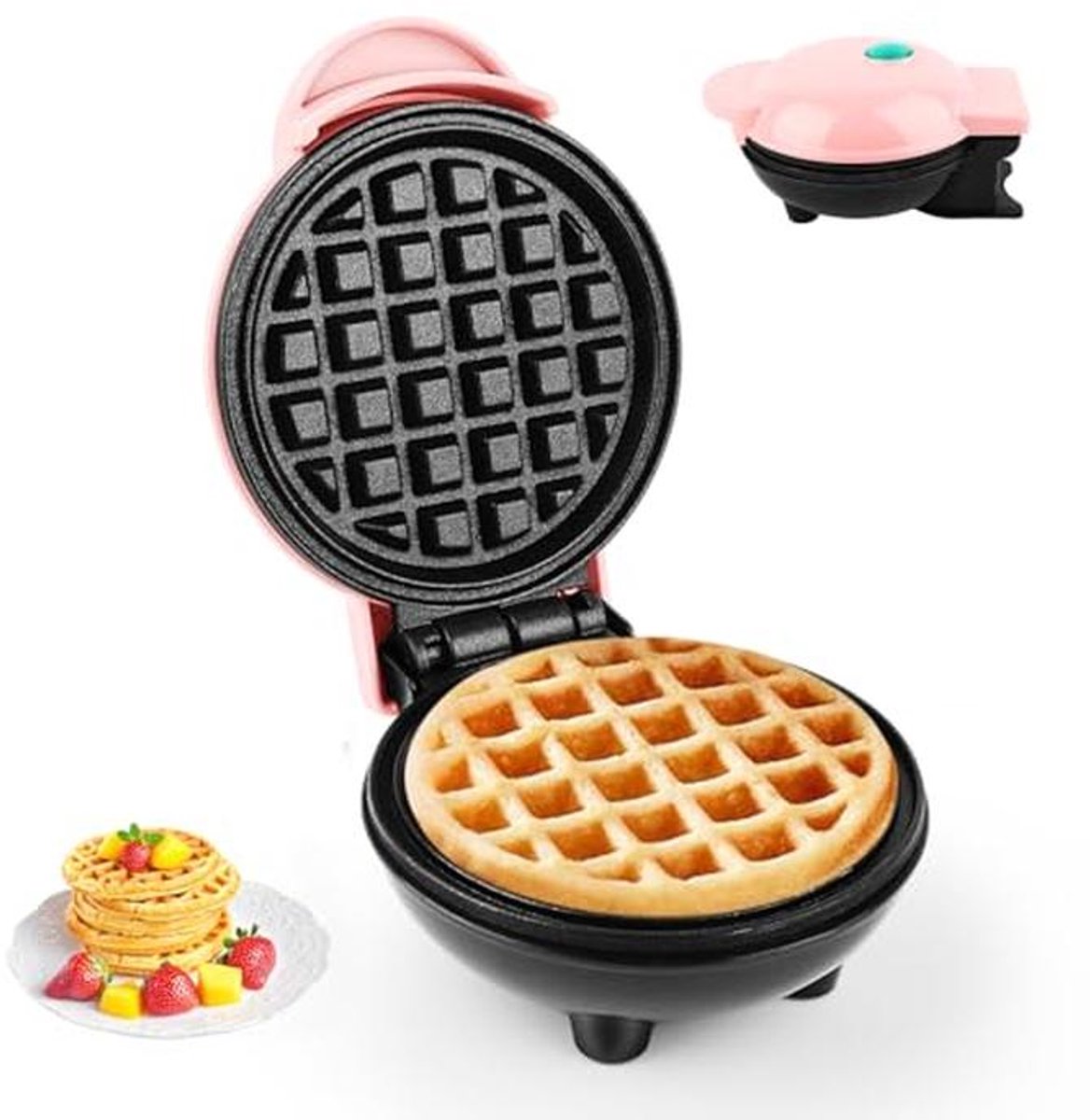 Mini Wafelijzer voor Belgische Wafels - Compact en Efficiënt