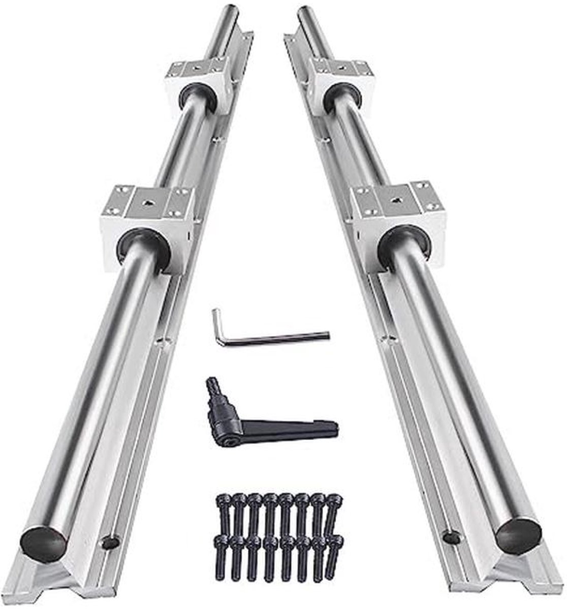 Lineaire geleiding SBR12 800 mm - RVS geleiderails met lineaire lagerblokken voor 3D-printer