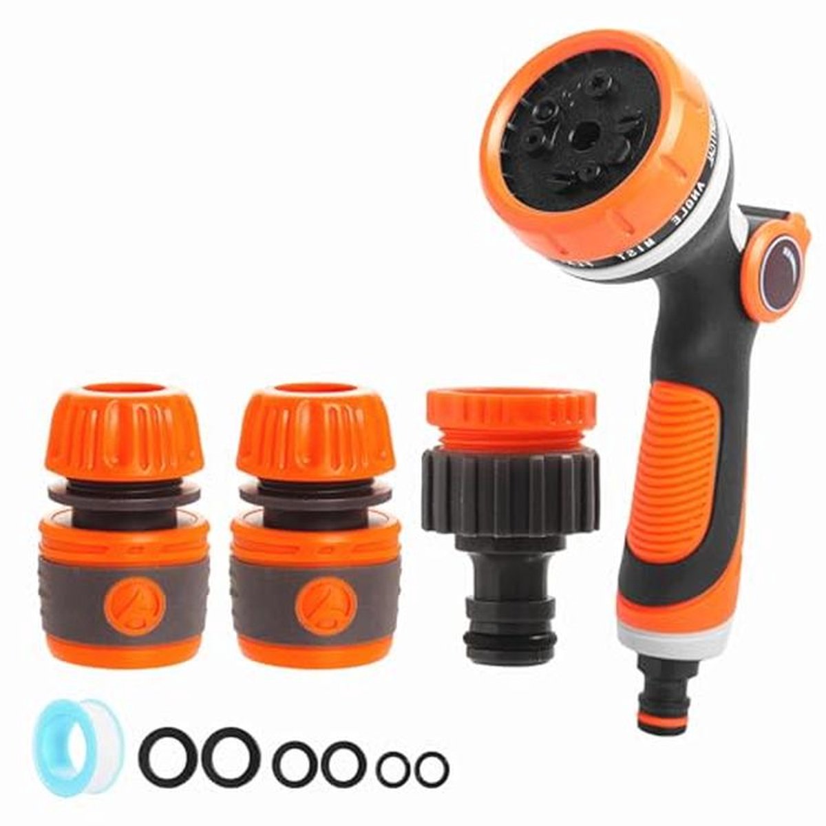 Verstelbare Tuinslang met Spuitpistool en Connectoren - Perfect voor Watergeven en Reinigen