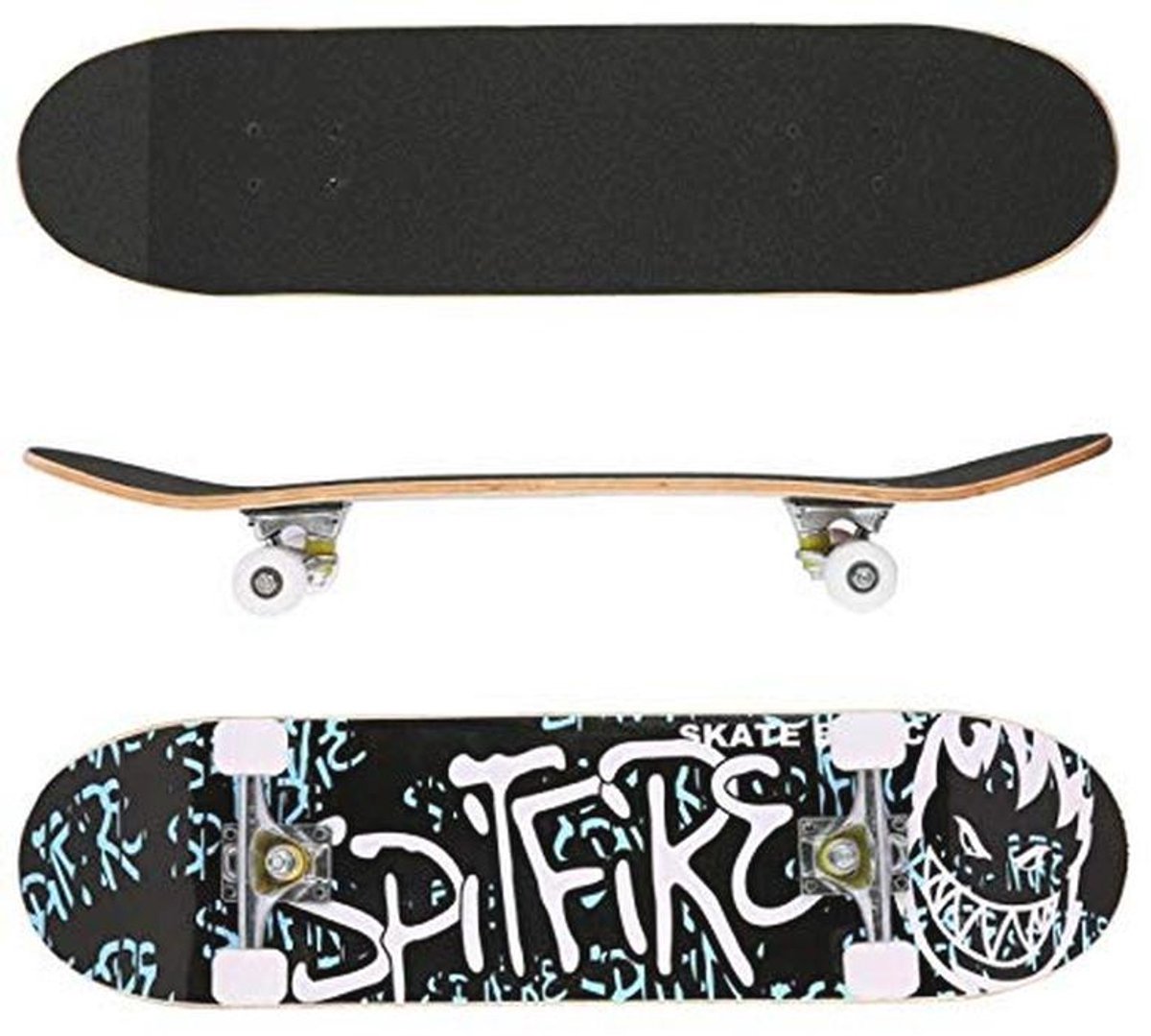 Geruisloos Skateboard voor Beginners en Gevorderden Stijlvol Ontwerp 79 5 x 20 x 13 cm Zwart