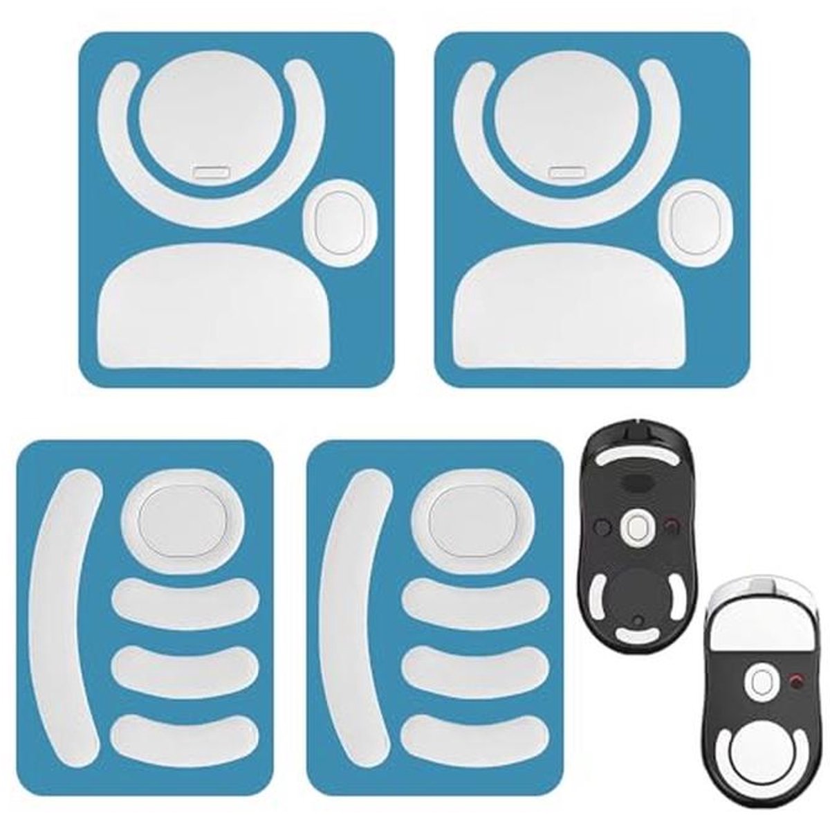 Antislip Muisvoetstickers - 4 Stuks voor Stabiele Muisbeweging