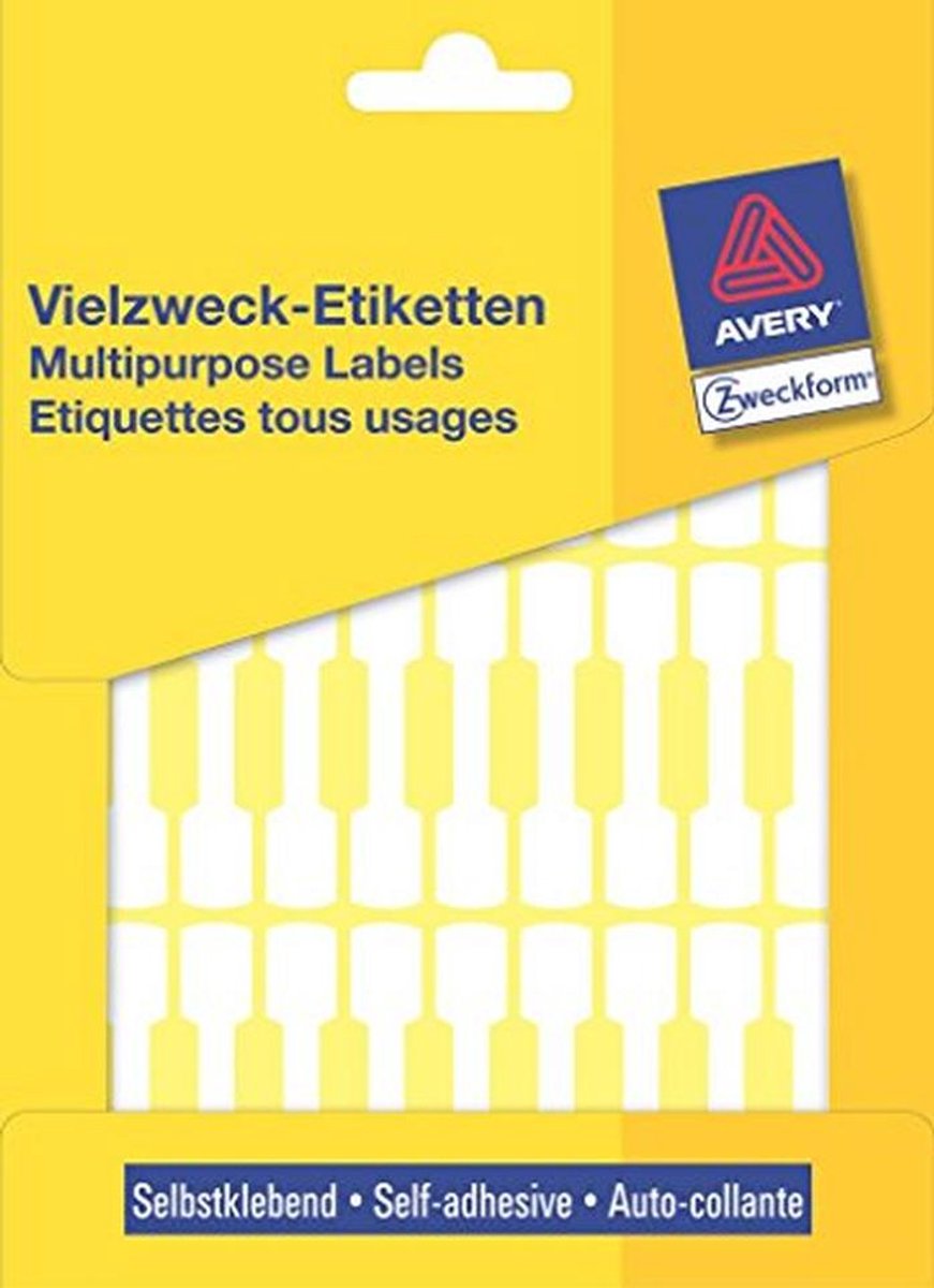 Zelfklevende prijsetiketten voor brillen en sieraden - 930 witte stickers (49 x 10 mm)