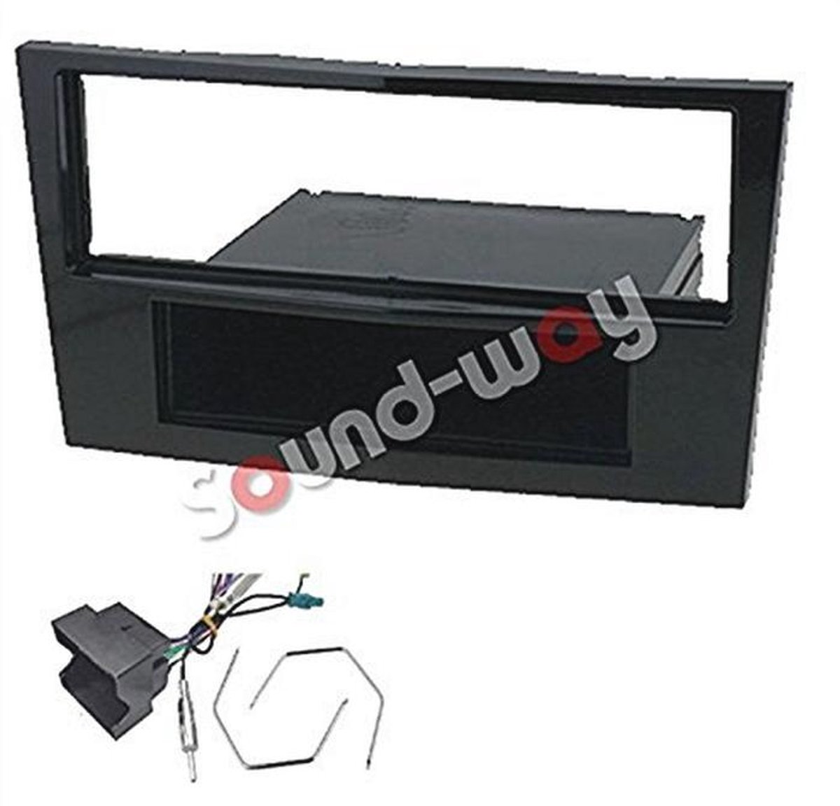 2 DIN Radio Panel Frame voor Auto met Antenneadapter en ISO Aansluitkabel