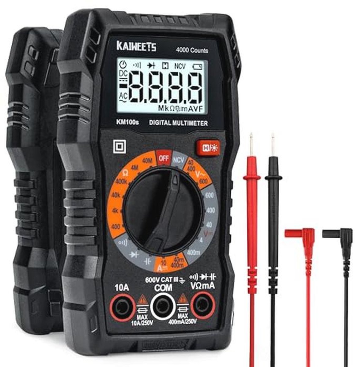 Digitale Multimeter met 4000 Tellingen - AC/DC Spanning, DC Stroom, Weerstand en Diode Test