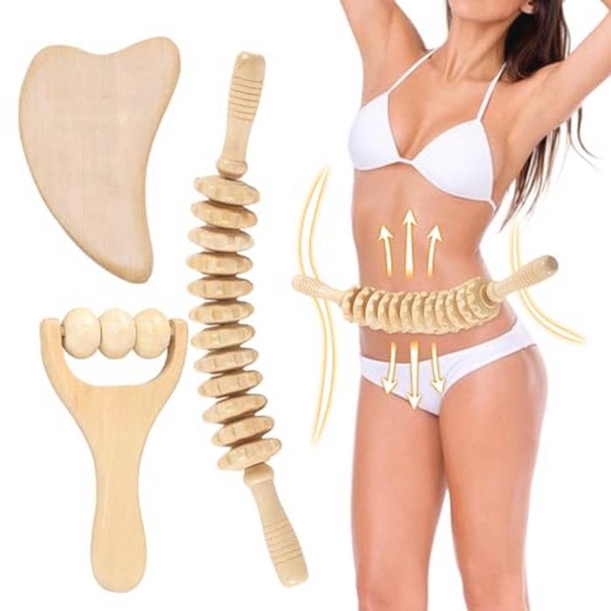 Massageroller en Gua Sha Set voor Spierontspanning en Lichaamsvorming