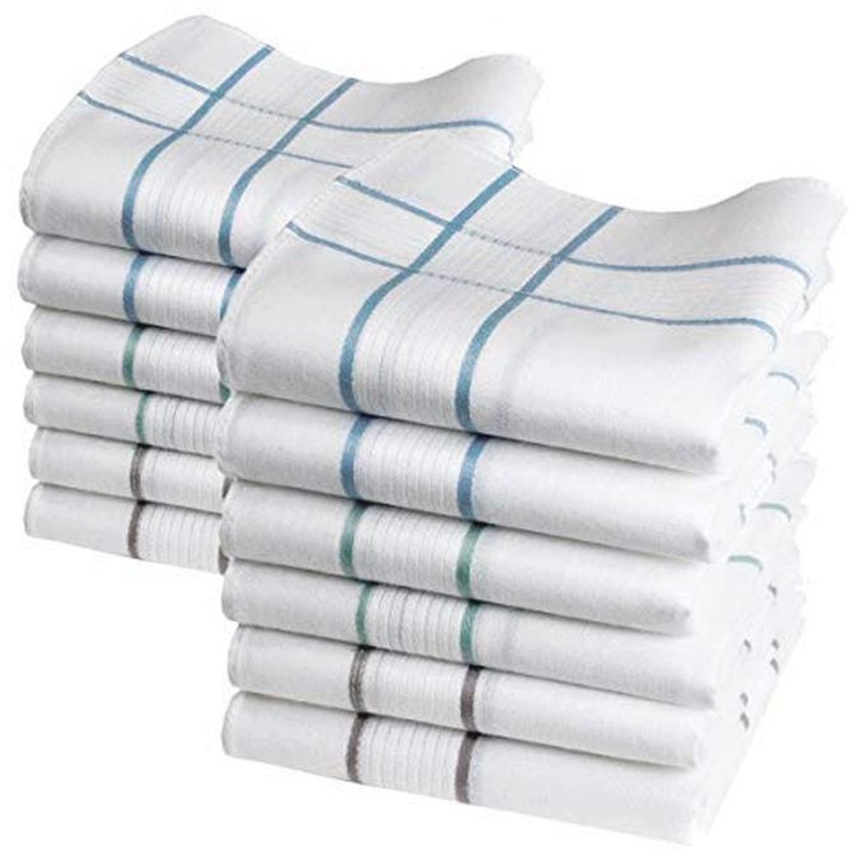 Discrete zakdoeken voor heren - Groot formaat 40cm x 40cm - 6 of 12 stuks - 100% katoen - Verkrijgbaar in 3 kleuren