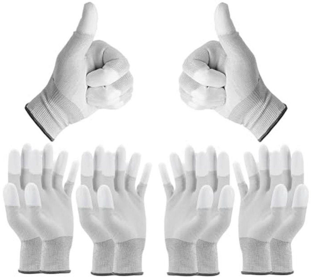 ESD anti-static gloves - 5 pairs - cleaning and repair - size XXL