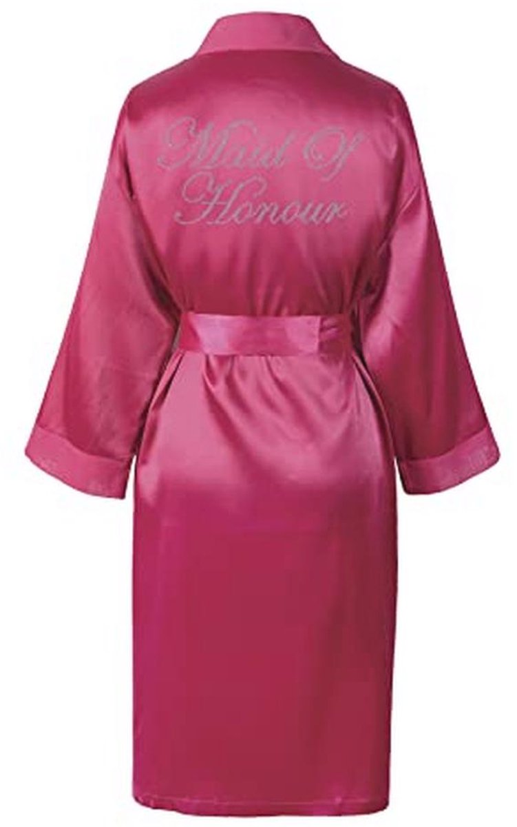 Luxe Satijnen Bruids Badjas voor Dames - Handgemaakte Kimono voor Bruidsmeisjes