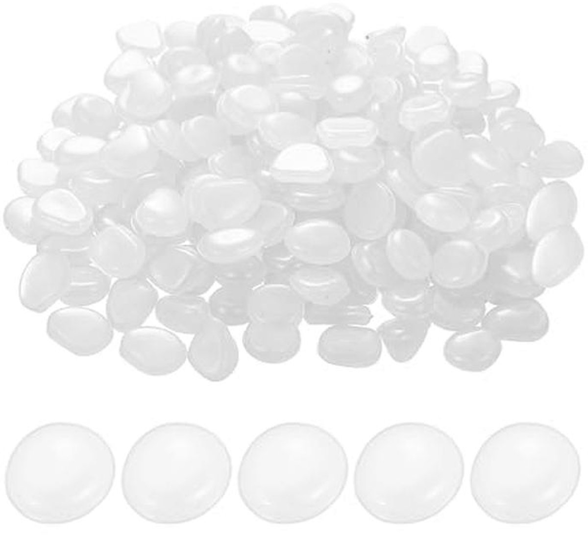 Glow-in-the-Dark Decoratieve Stenen voor Tuin en Aquarium - 330 Stuks Fluorescerende Kiezels
