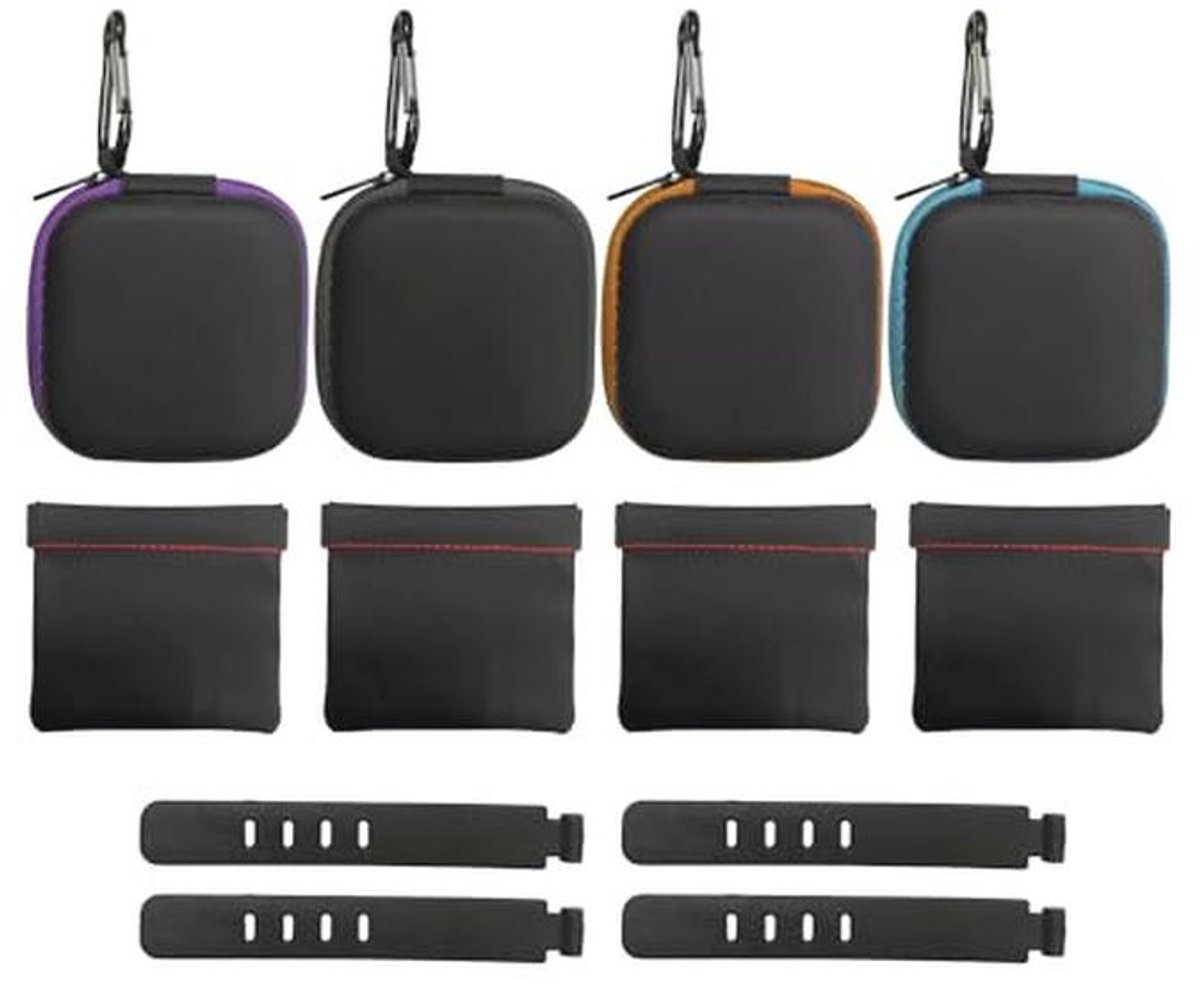Hoofdtelefoon opbergtas met 4 kabelgeleidingsvakken