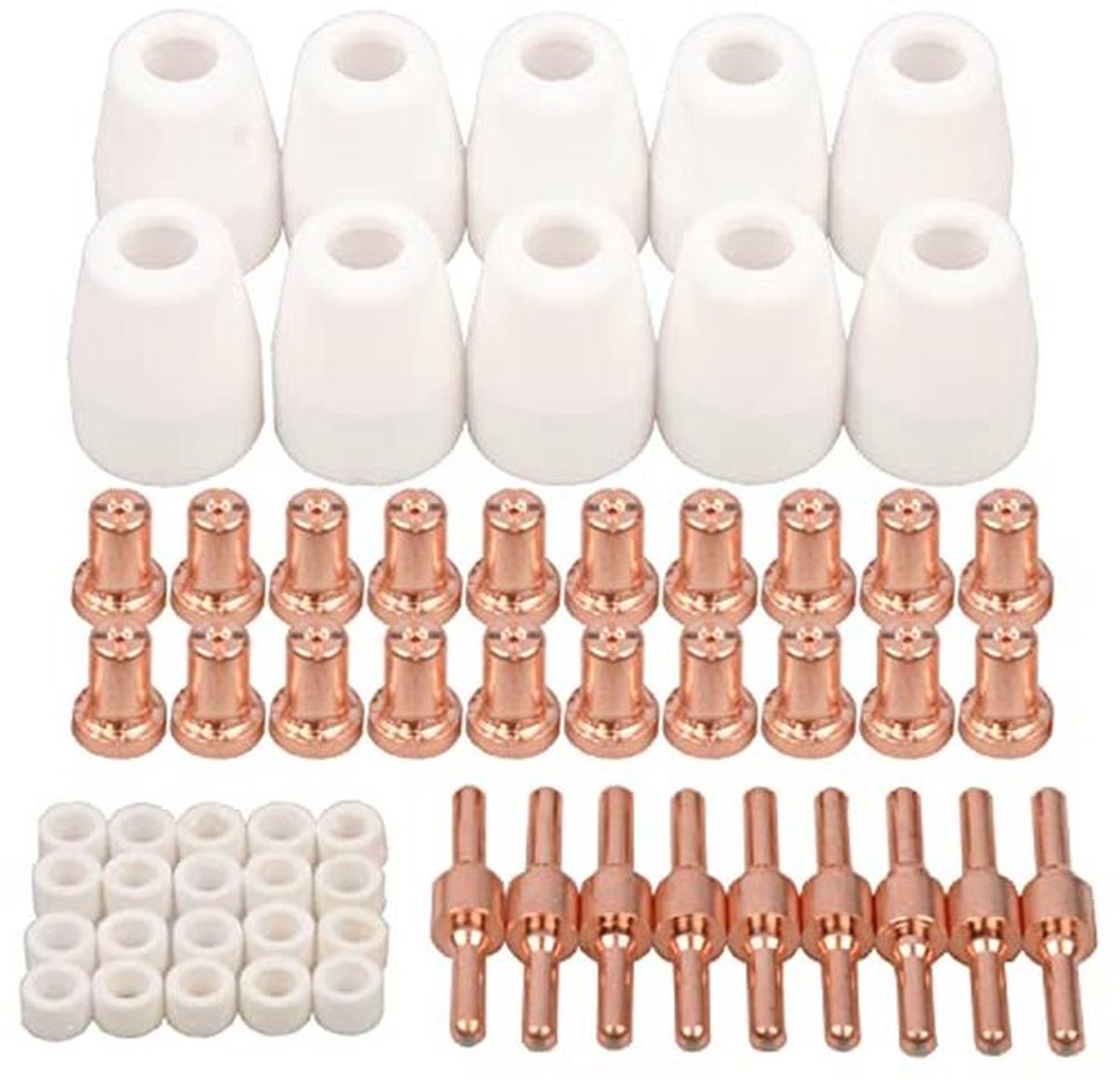 60 Pcs PT-31 Plasma Snijden Nozzles en Elektrodes – Verbruiksartikelen voor Hoogfrequente Plasmasnijmachines