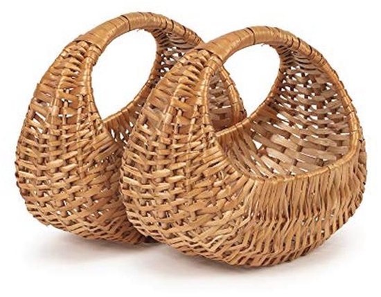 Design Kindermand Set van 2 - Modern Gevlochten Mand voor Bloemenkinderen en Boodschappen