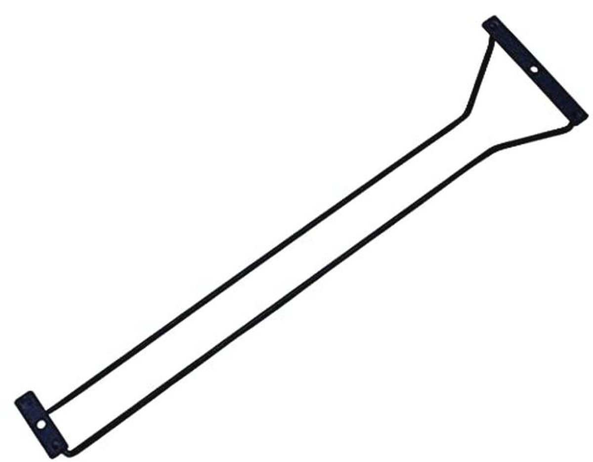 Wijnrek Onderkast Zwart - Stemware Houder voor 1 Rij, 50cm