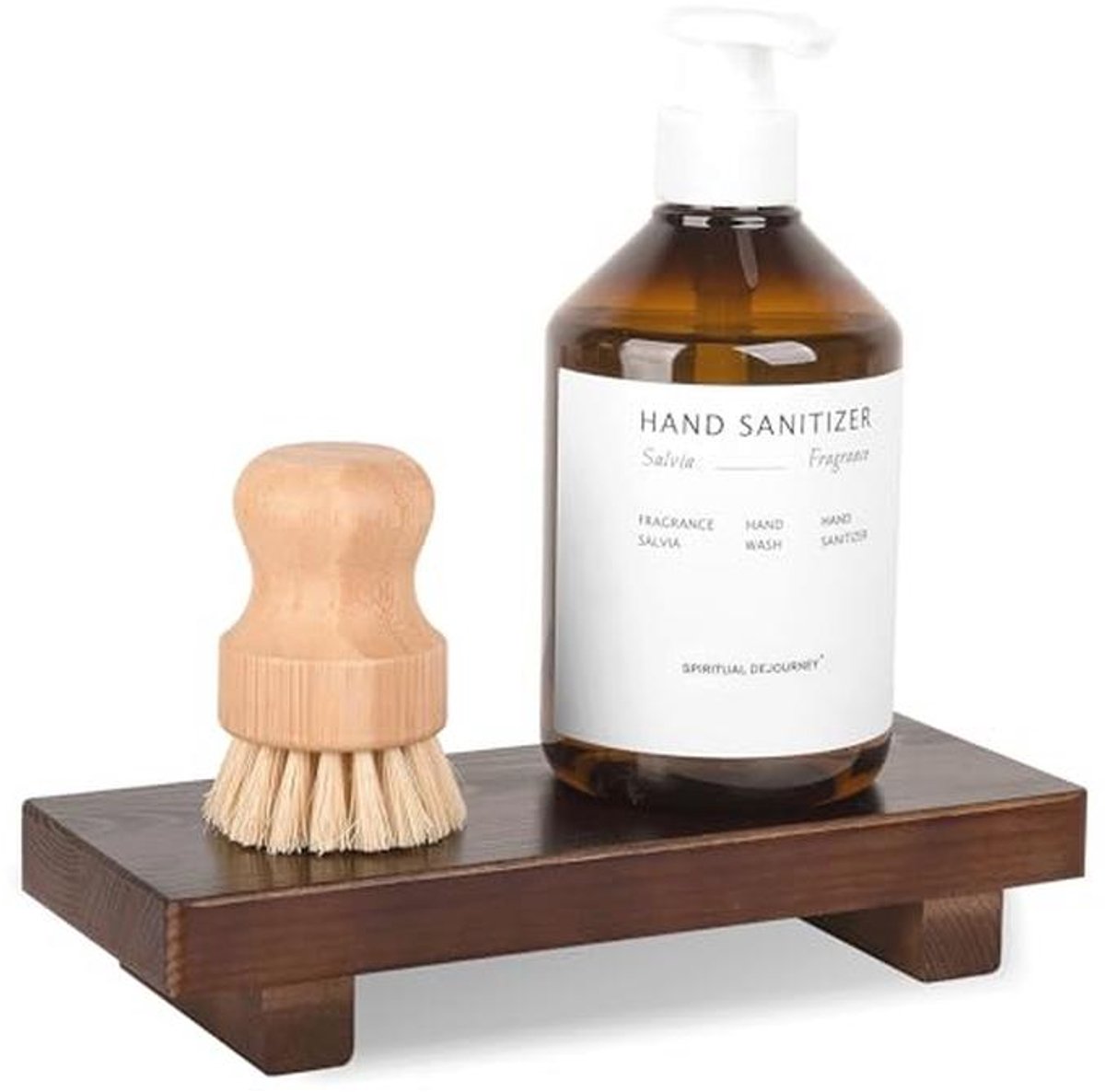 Houten Badkamer Organizer met Stand en Dienblad voor Keuken Decoratie
