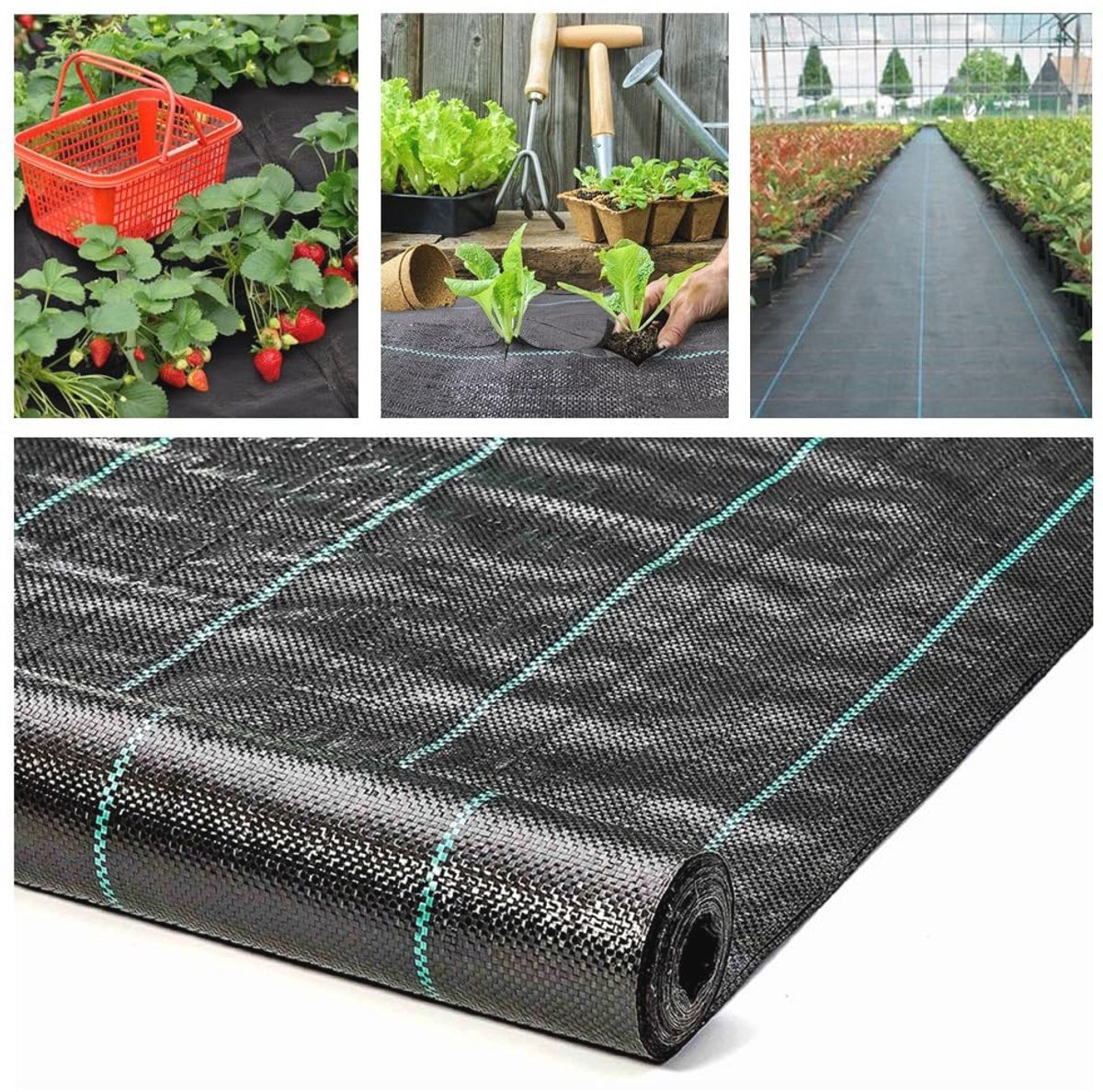 Onkruidbarrière voor Tuin - Bodembedekkend Landschapsstof (3FTX100FT)