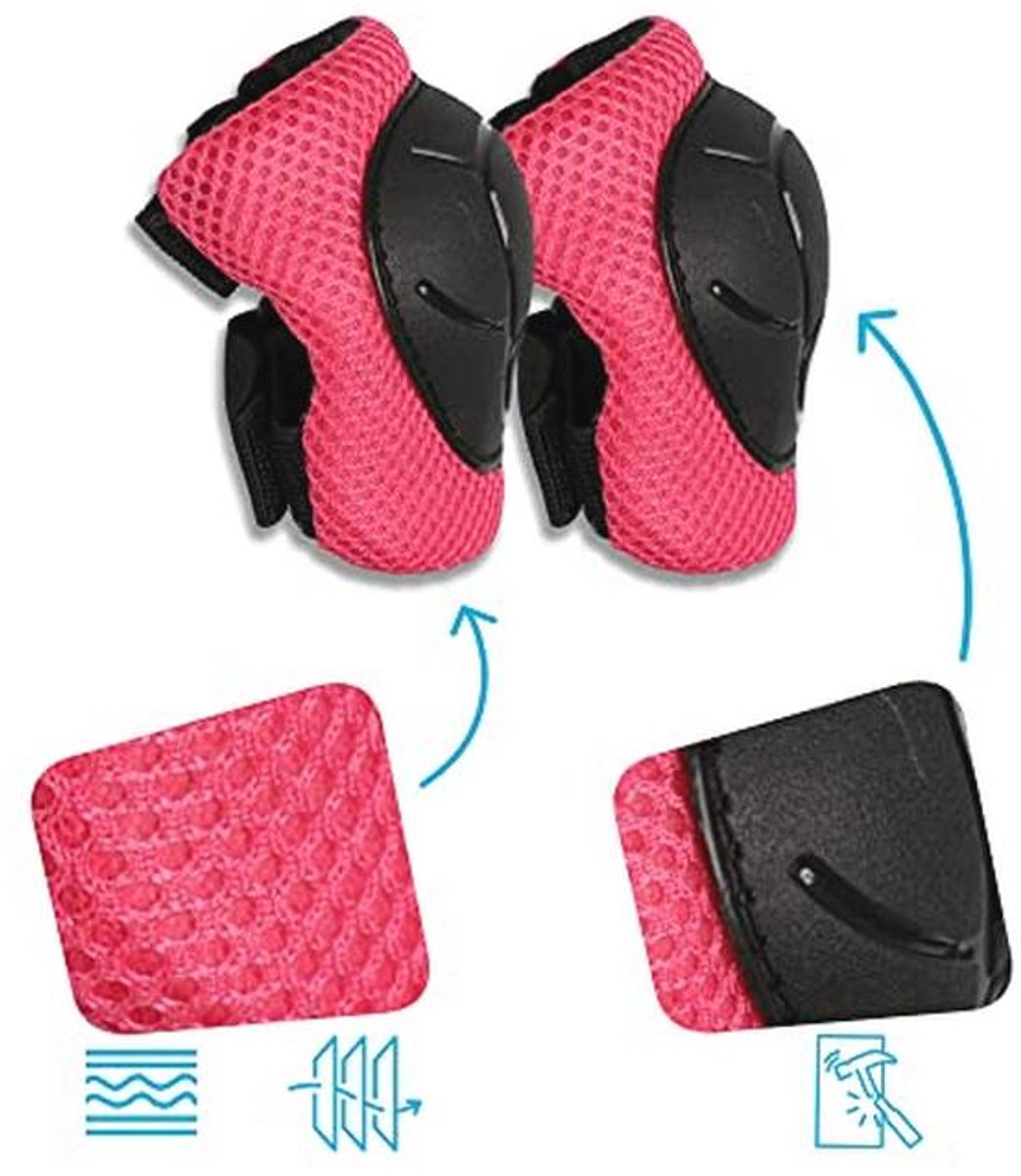 Flexibele 3 in 1 Beschermset voor Kinderen - Knie-, Elleboog- en Polsbeschermers voor Skateboard, BMX, Fiets en Scooter