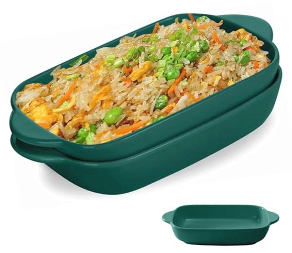 Keramische Ovenschaal Set - 2 Stuks Lasagnevorm 23 x 13 cm