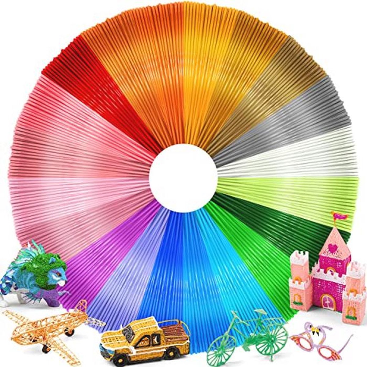 20 Kleuren 3D Print Filament - PLA Vullingen 1,75 mm voor 3D Pennen en Printers