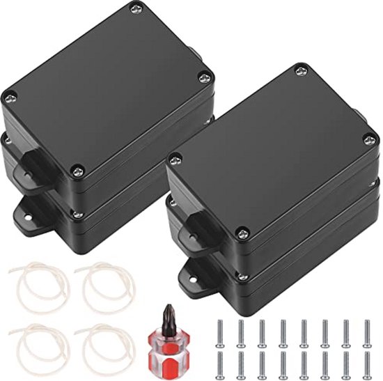 Elektronische Verbindingsdoos,Waterbestendige IP65 Jumper Box,Outdoor Elektrische Doos Waterdicht,elektronische projectbox, elektrische accessoires, behuizing, kunststof, zwart,240 x 120 x 75 mm