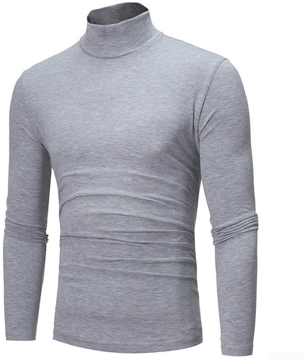 Stijlvolle herentrui met rolkraag - Casual, Slim Fit, Lange Mouwen