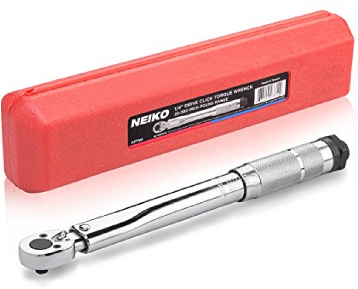 Verstelbare Klik Momentsleutel 1/4" Drive | 20-200 Inch-Pound | Chroom Vanadium Staal