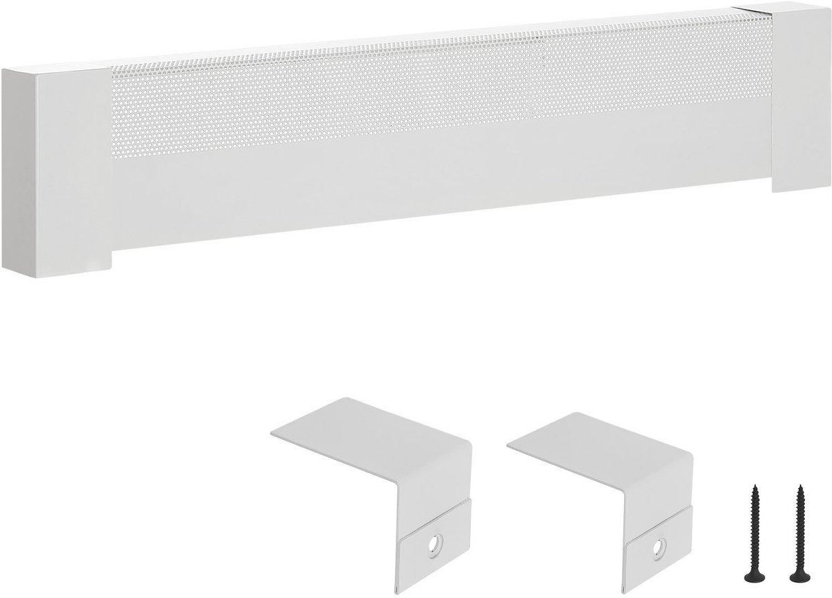 Radiatorbekleding - Basic Serie Frontpaneel - Afmeting 91,6 x 8 x 19,3 cm - Vervangend Standaardpaneel - Robuust Staal - Voor Elektrische Radiatoren - Wit