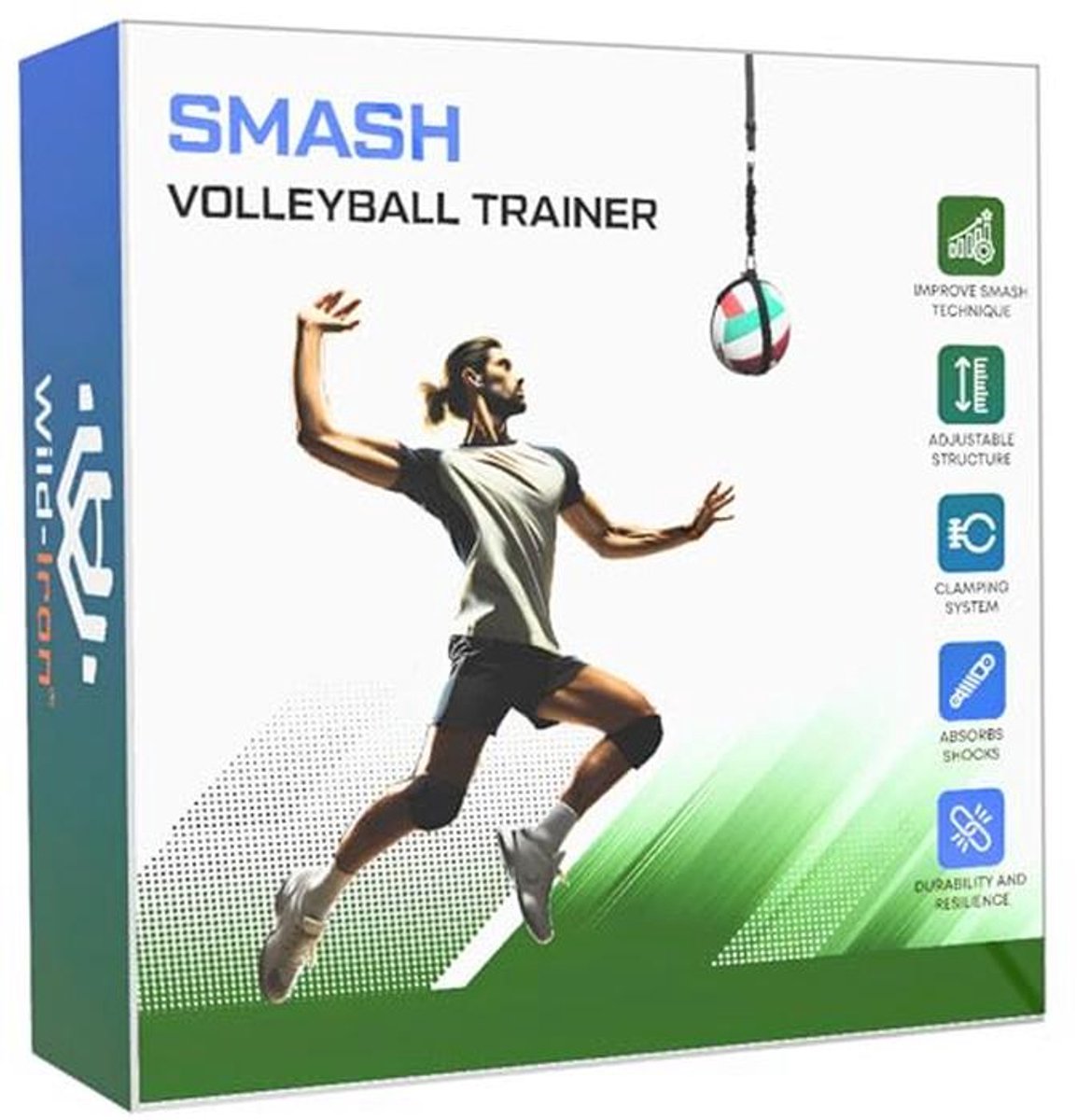 Volleybal Spike Trainer - Verstelbare Volleybalrebounder voor Solo-Training en Vaardigheidsontwikkeling