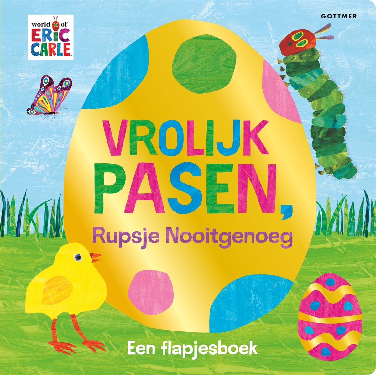 Omslag van Rupsje Nooitgenoeg - Vrolijk Pasen, Rupsje Nooitgenoeg