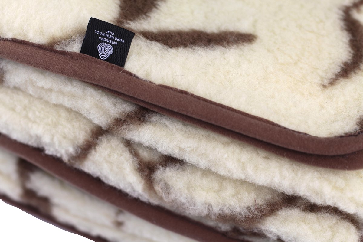 Wollen Deken Babydekentje Ledikant Plaid Dekentje 70 x 100 cm - 100% Australische Luxe zuivere Merino Lams Scheerwol 450 g/m² Woolmark-certificaat – Chocolade Bruin – ZACHT en WARM – Wasbaar en Antiallergisch ®OnceDoce®