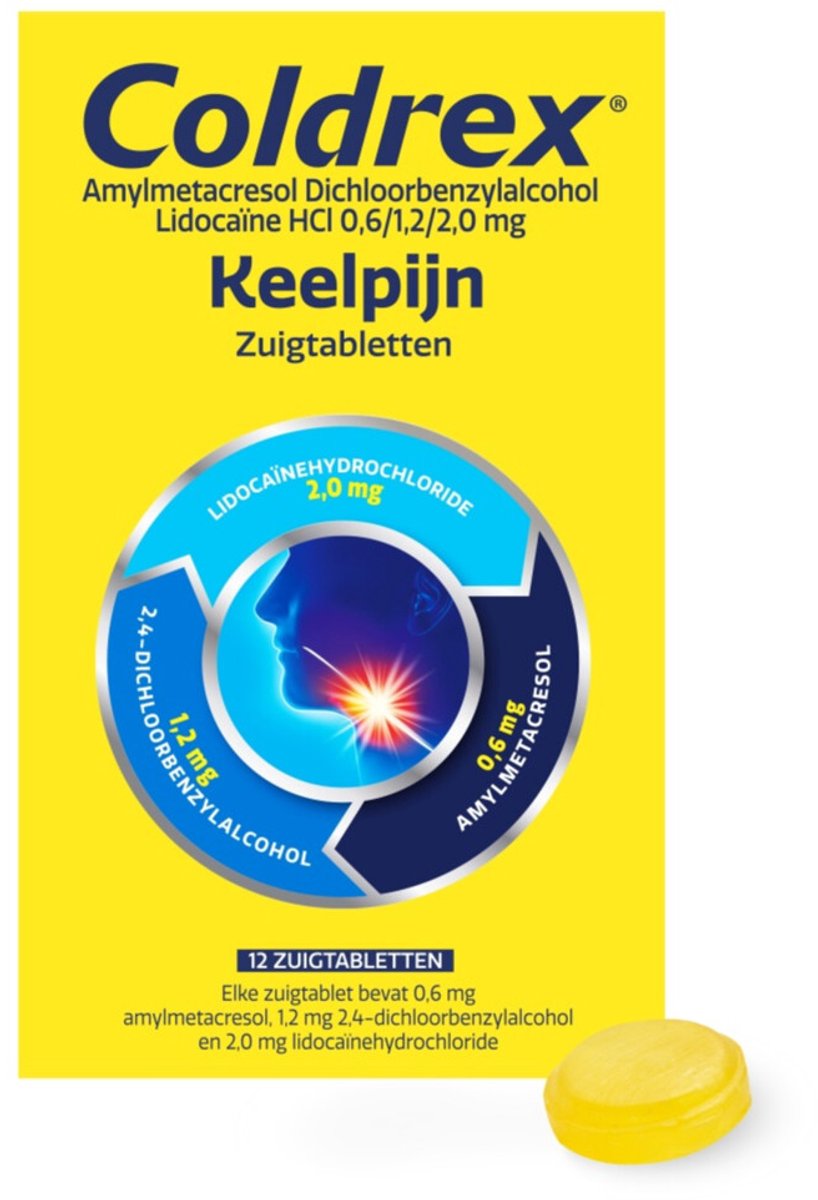 Coldrex Keelpijn - 3 x 12 zuigtabletten