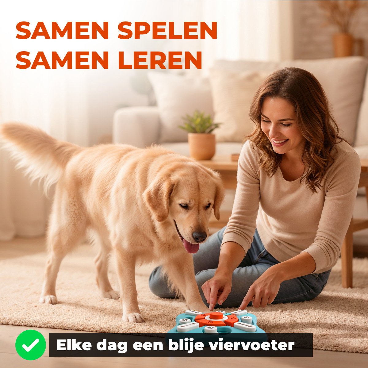 Vacht Vreugde Hondenpuzzel - Level 2 Intelligentie - 1 Stuk - Small thumbnail 6