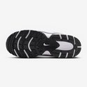Nike kinder sneaker, witte en grijze zool met zwart profiel en witte Nike-logo.